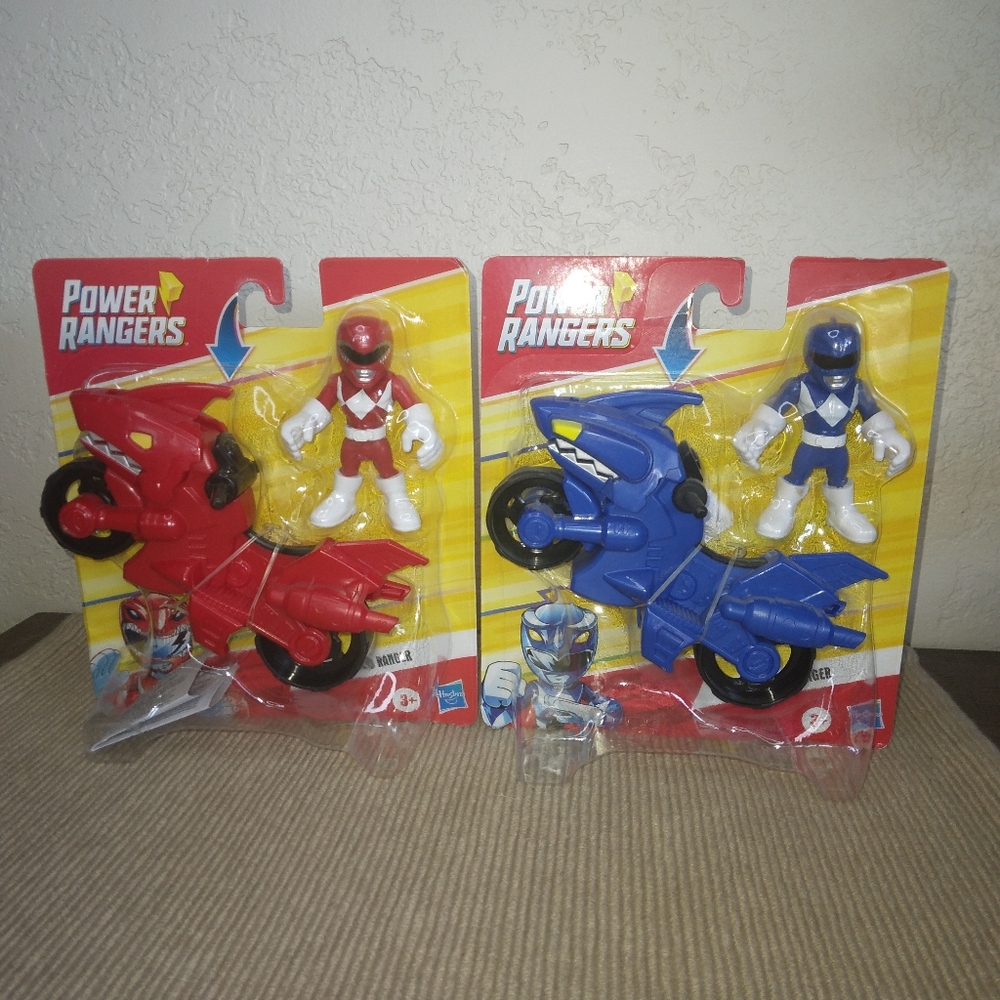 Power Rangers Playskool Figures (Red & Blue)